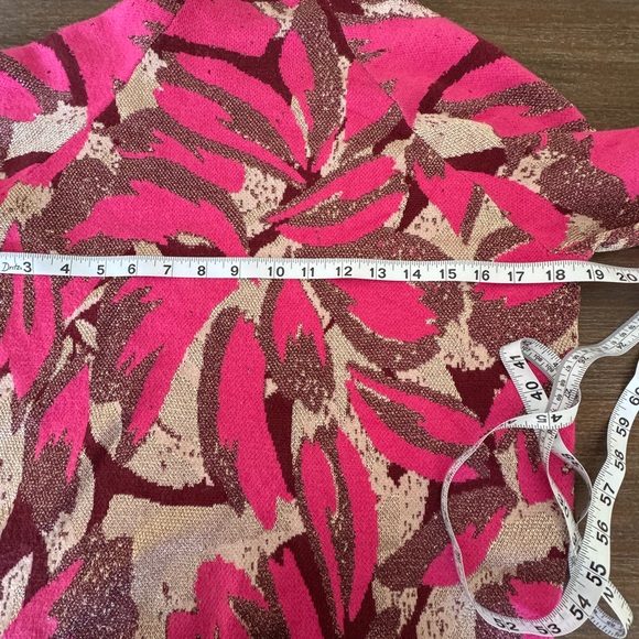 Anthropologie Metallic Floral Mock Neck Sweater - Picture 7 of 9